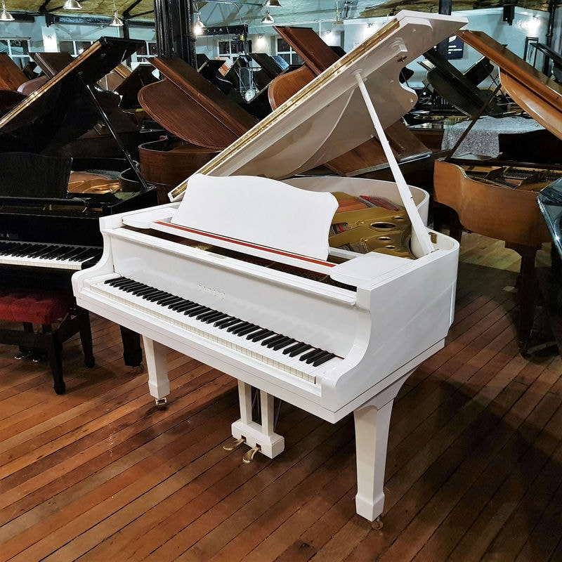 Yamaha white 2024 grand piano